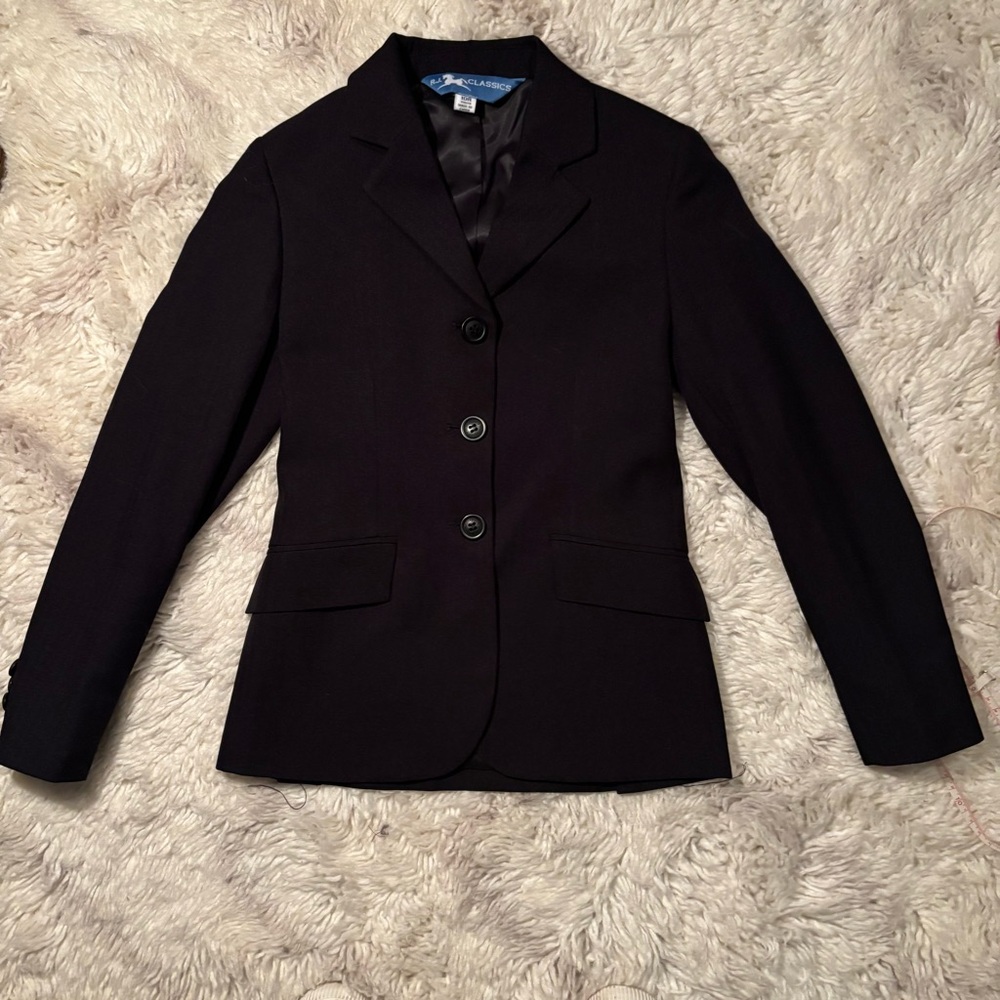 RJ Classics kids equestrian blazer. Black size 10R.